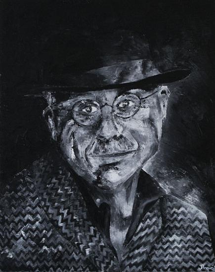 Chapeau Noir, 50x65 cm, huile sur toile, 2004