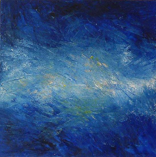 Bleu Marine, 40x40 cm, huile sur toile Date, 2005