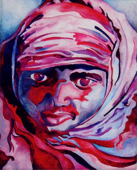 Jeune Fille au turban, acrylique sur toile, 2003