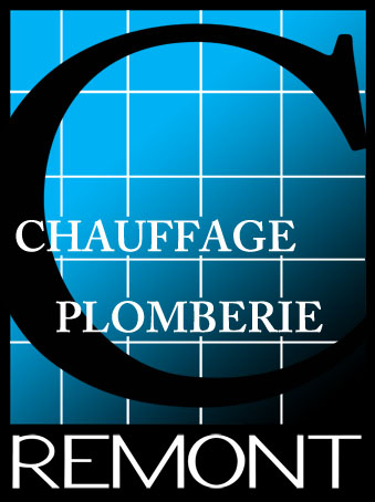 Logo chauffage-plomberie bleu